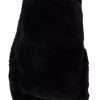 Black Polyester Faux Fur Mens Flats Sandals Shoes - Image 3