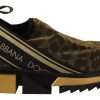 Gold Glitter Leopard Sorrento Sneakers Shoes - Image 6