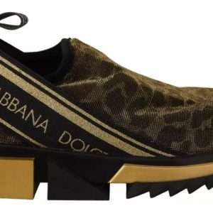 Gold Glitter Leopard Sorrento Sneakers Shoes