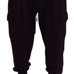 Bordeaux Cotton Cargo Jogger Sweatpants Pants