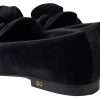 Black Velvet Flats Bow Young Queen Shoes - Image 7