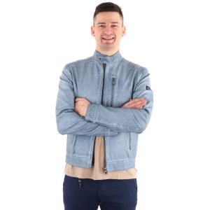 Light Blue Polyethylene Men Jacket