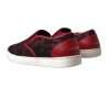 Black Red Lace Slip On Low Top Sneakers Shoes - Image 6