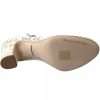 White Lace Crystals Heels Sandals Shoes - Image 7
