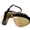 Black Gold Bianca Faux Pearl Sandals - Image 6