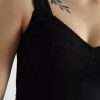 Black Sleeveless A-line Pleated Midi Dress - Image 5