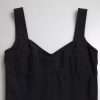 Black Sleeveless A-line Pleated Midi Dress - Image 6