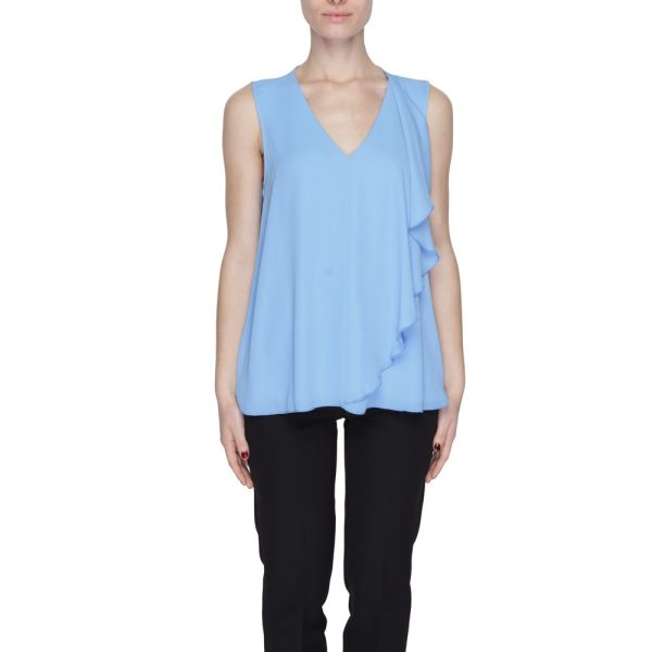 Blue Polyester Blouse