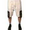 Beige Cotton Men Casual Cargo Bermuda Shorts - Image 2