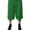 Green Cotton Blend Men Bermuda Shorts - Image 2
