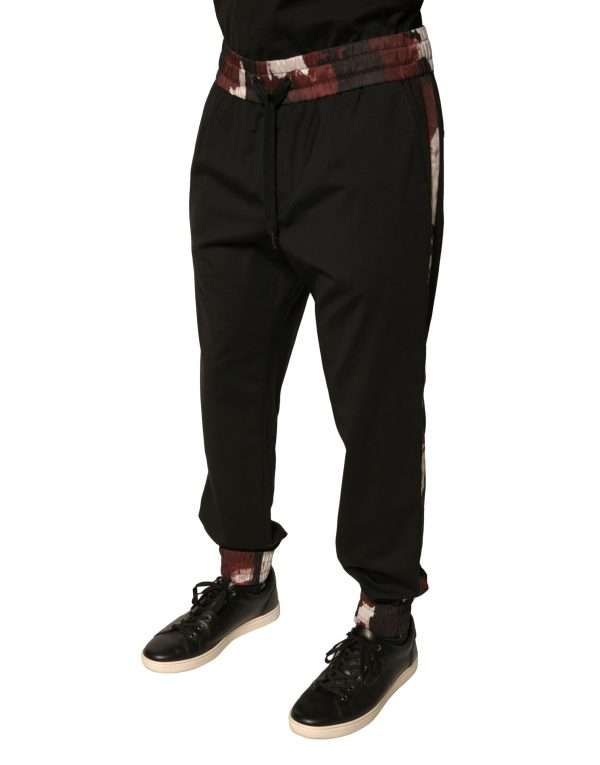 Black Camouflage Wool Jogger Sweatpants Pants - Image 3