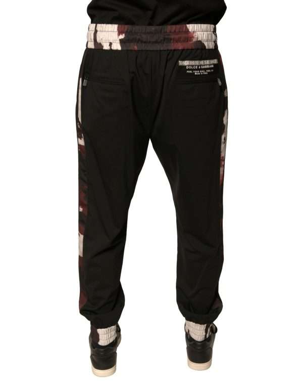 Black Camouflage Wool Jogger Sweatpants Pants - Image 4