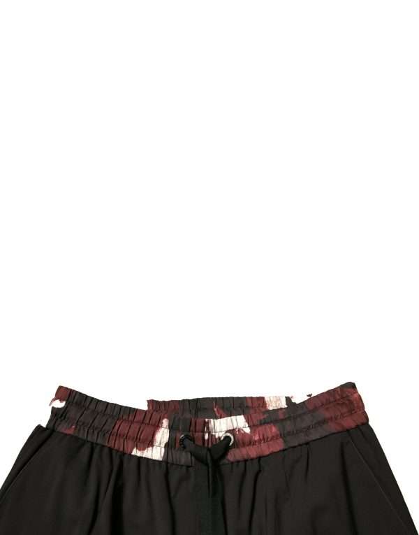 Black Camouflage Wool Jogger Sweatpants Pants - Image 5