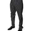 Black Stripes Skinny Dress Pants - Image 3