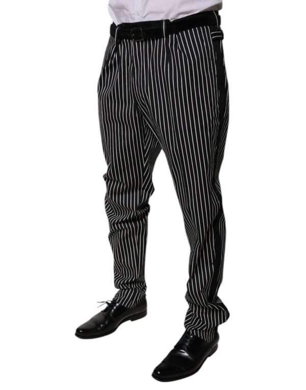 Black Stripes Skinny Dress Pants - Image 3