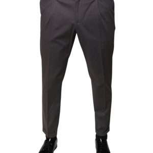 Dark Gray Mid Waist Dress Pants