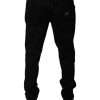 Black Logo Cotton Stretch Skinny Denim Jeans - Image 4