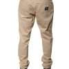 Beige Cotton Mid Waist Skinny Denim Jeans - Image 4