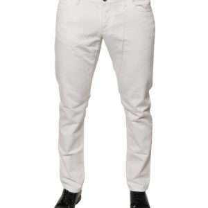 White Cotton Skinny Denim Jeans