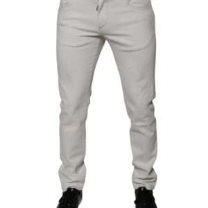White Cotton Skinny Denim Jeans
