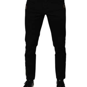 Black Crown White Lining Skinny Denim Jeans