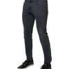 Dark Gray Cotton Skinny Denim Jeans - Image 3