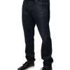Dark Blue Cotton Skinny Denim Jeans - Image 3