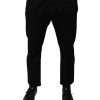 Black Cotton Stretch Logo Skinny Denim Jeans - Image 2