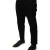 Black Cotton Stretch Logo Skinny Denim Jeans - Image 3