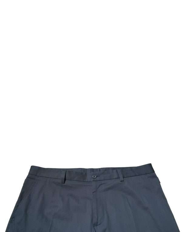 Blue Cotton Men Skinny Dress Pants - Image 5