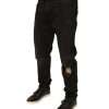 Black Ripped Logo Cotton Skinny Denim Jeans - Image 3
