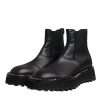 Black Chelsea Boots Leather Slip On Shoes - Image 4