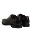 Black Leather Derby Wingtip Lace Up Formal Dress Shoes - Image 5