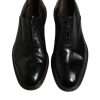 Black Leather Lace Up Men Derby Formal Shoes - Image 3