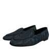 Blue Black Flats Men Loafers Dress Shoes - Image 3
