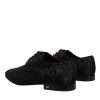 Black Jacquard Lace Up Derby Dress Shoes - Image 4