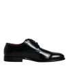 Black Calfskin Leather Derby Lace Up Formal Dress Shoes - Image 7