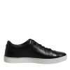 Black London Nappa Leather Men Sneakers Shoes - Image 7