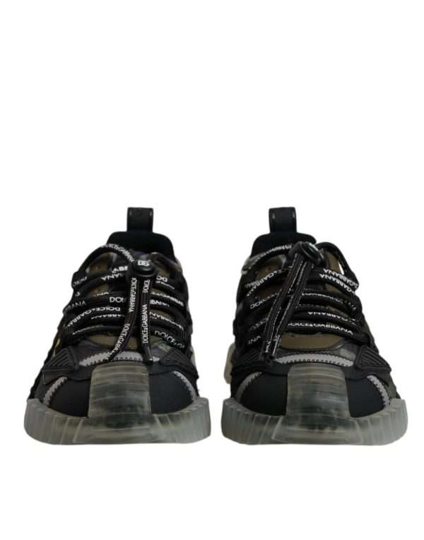 Black Green Camo NS1 Low Top Sneakers Shoes - Image 2