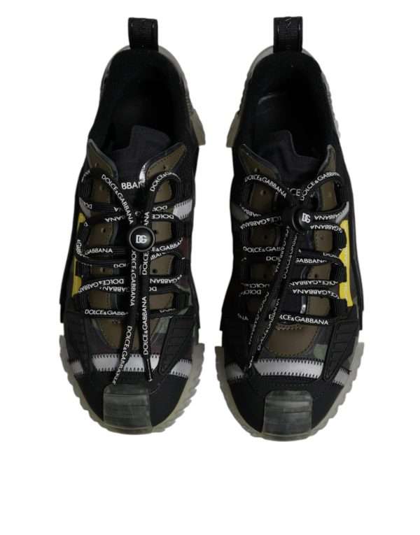 Black Green Camo NS1 Low Top Sneakers Shoes - Image 3