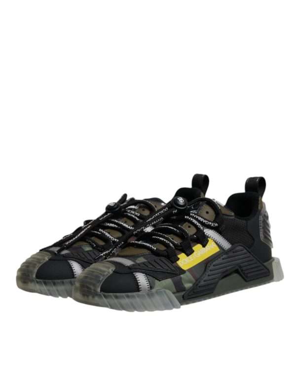 Black Green Camo NS1 Low Top Sneakers Shoes - Image 4