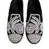 Black Embellished London Men Slip On Shoes - Image 3