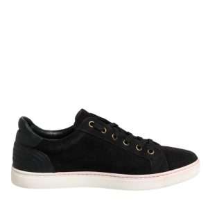Black Logo Suede Leather Men Sneakers Shoes