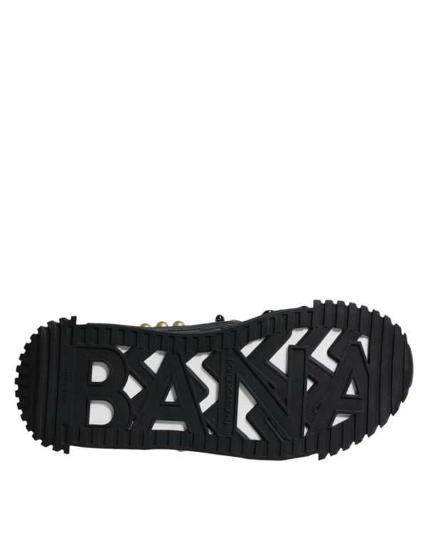 Black Leather Studded Slides Sandals Shoes - Image 8