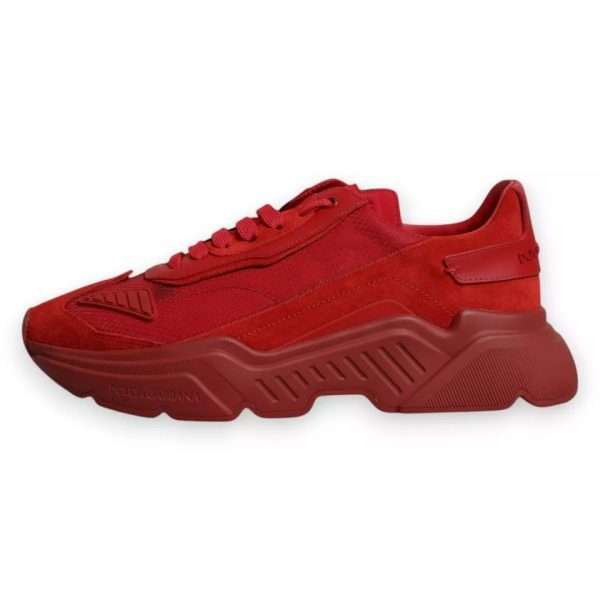 Red Leather Daymaster Low Top Sneakers Shoes - Image 2