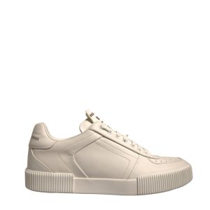 White Miami Leather Low Top Sneakers Shoes