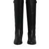 Black DG Logo Calf Leather High Boots Shoes - Image 2