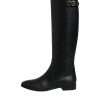 Black DG Logo Calf Leather High Boots Shoes - Image 5