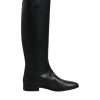 Black DG Logo Calf Leather High Boots Shoes - Image 6