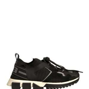 Black Mesh Sorrento Trekking Sneakers Shoes